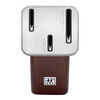 FOUR STAR, 4-pc, Knife set with self-sharpening block, brown, small 6