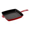 Cast Iron, 12-inch, Cast Iron, Square, Grill Pan, Cherry, small 1