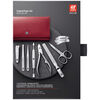 CLASSIC, 7-pc, Leather Manicure Pedicure Set With Nail Clippers, Red, small 10