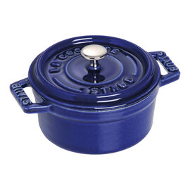 Mini cocotte 10 cm, redondo, Azul oscuro, Hierro fundido
