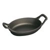 Cast Iron, 6-inch, Oval, Mini Gratin Baking Dish, Black Matte, small 1