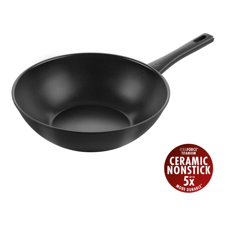 Madura Plus, Wok, 30 cm, Aluminium, Titanverstärkte keramische Antihaftbeschichtung, large 1
