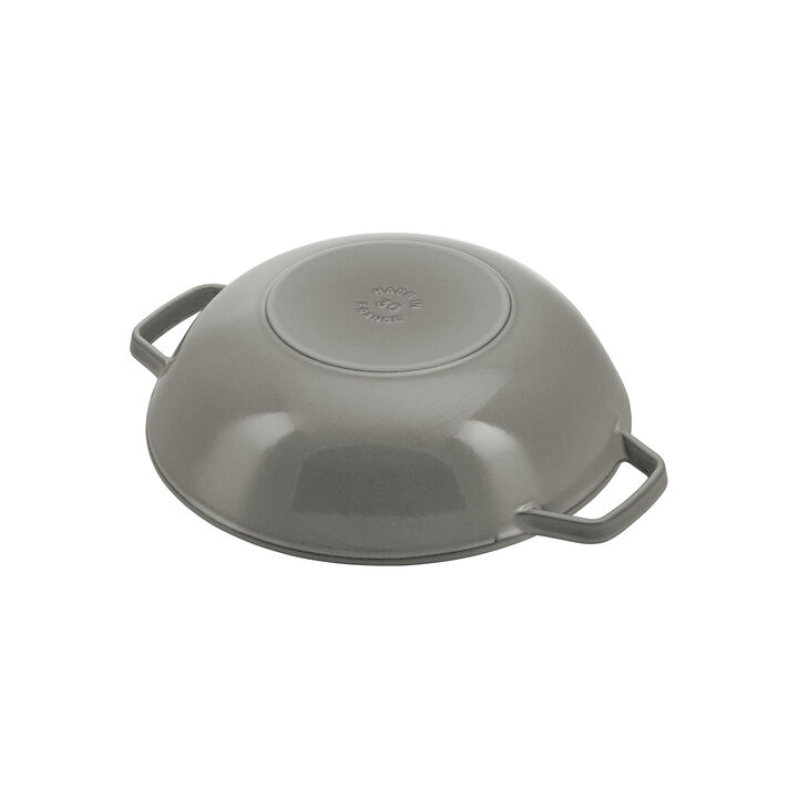 Specialities, Wok mit Glasdeckel 30 cm, rund, Graphit-Grau, Gusseisen, large 4