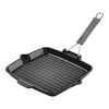 Grill Pans, Grillpan met schenktuit 24 cm, Zwart, small 1