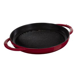 26 cm / 10 inch cast iron round Grill pan, Bordeaux