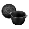 Cast Iron, 1.5 qt, Petite French Oven, black matte, small 8