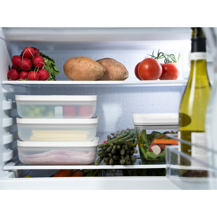 Fresh & Save, Vakuum set lunchboxar, 6-st/L, Semitransparent-Grå/ Blandade färger, Plast, large 3