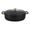 Bellamonte, Cocotte 37 cm, Ovale, Noir mat, Fonte, small 2