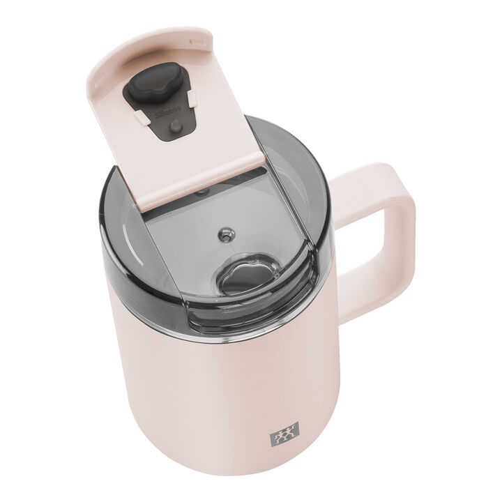 Thermo Plus, Thermo mug, 380 ml, stainless steel, pink, large 4