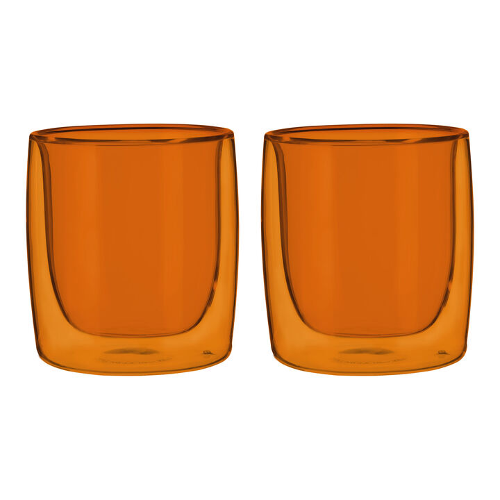 Sorrento Bar, 2 Piece, Whisky glass set, amber, large 1