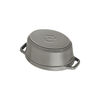 Cast Iron, 1 qt, Oval, Pig Dutch Oven, Graphite Grey, small 6