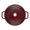 Braisers, Br&auml;ter mit Chistera Drop-Structure 24 cm, rund, Grenadine-Rot, Gusseisen, small 5