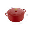 Bellamonte, Cocotte rotonda - 26 cm, rosso, small 10