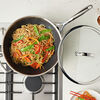 Peak, 12-inch, 18/10 Stainless Steel, Wok With Lid Ceramic Hybrid, small 8