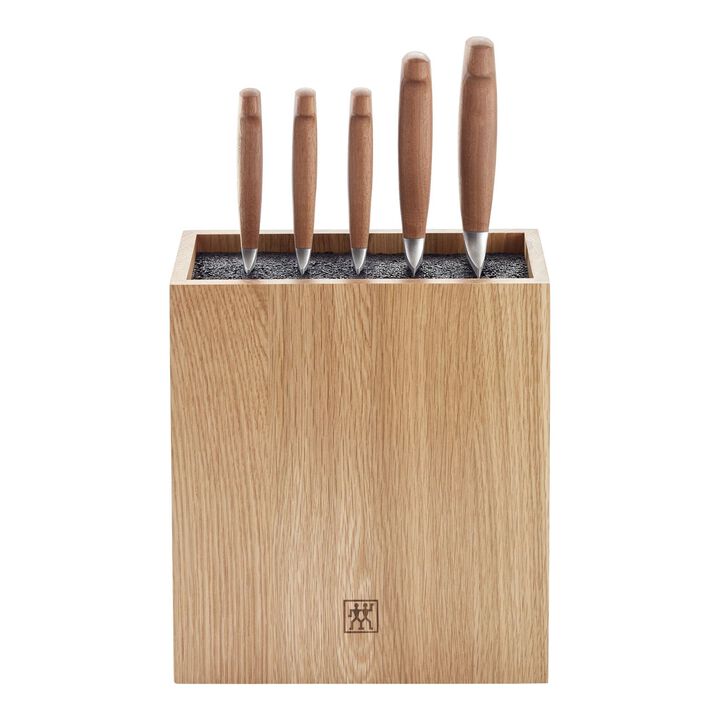 Four Star, 6-pc, Kotibe Wood Handle Knife Block Set, brown, large 1