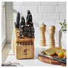 Signature, 11-pc, Knife block set, natural, small 18
