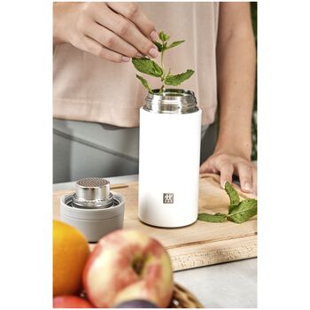 &Ccedil;ay Demlikli Matara, 420 ml, Beyaz-Gri,,large 7
