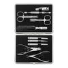 CLASSIC, 10-pc, Black Matte, Leather, Manicure Pedicure Set, small 1