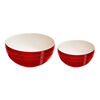Stoneware, 2-pc, Large Mixing Bowl Set, cherry, small 1