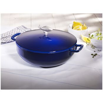 Balık Tenceresi | d&ouml;k&uuml;m demir | 28 cm | Koyu Mavi,,large 2