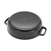 Braisers, 28 cm round Cast iron Saute pan Chistera black, small 7