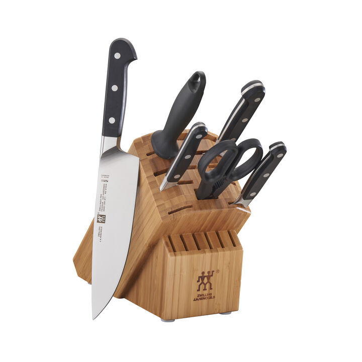 Pro, 7 Piece, Knife block set, Bamboo, large 1