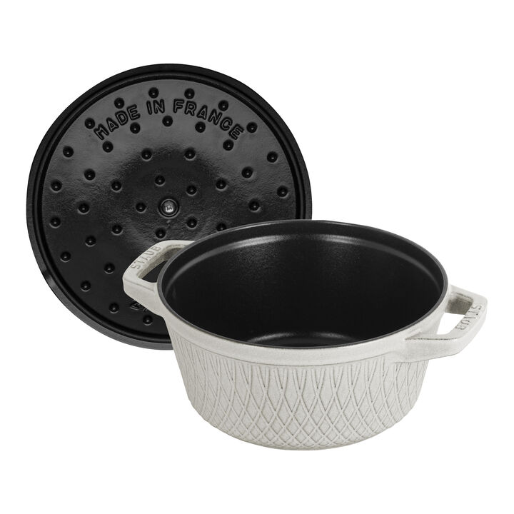 La Cocotte, Cocotte twister 24 cm, Rond(e), Truffe blanche, Fonte, large 2