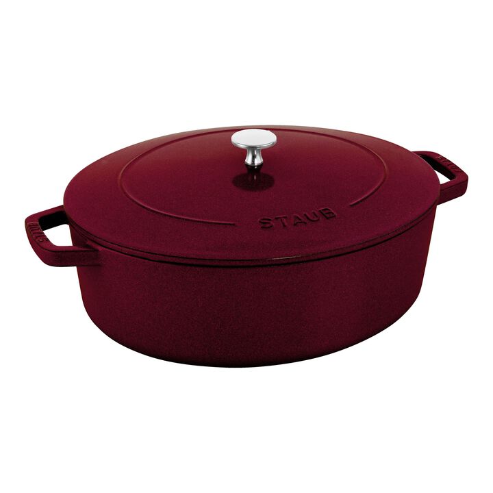 La Cocotte, 6 l cast iron oval Wide Oval Dutch Oven, Bordeaux, large 1