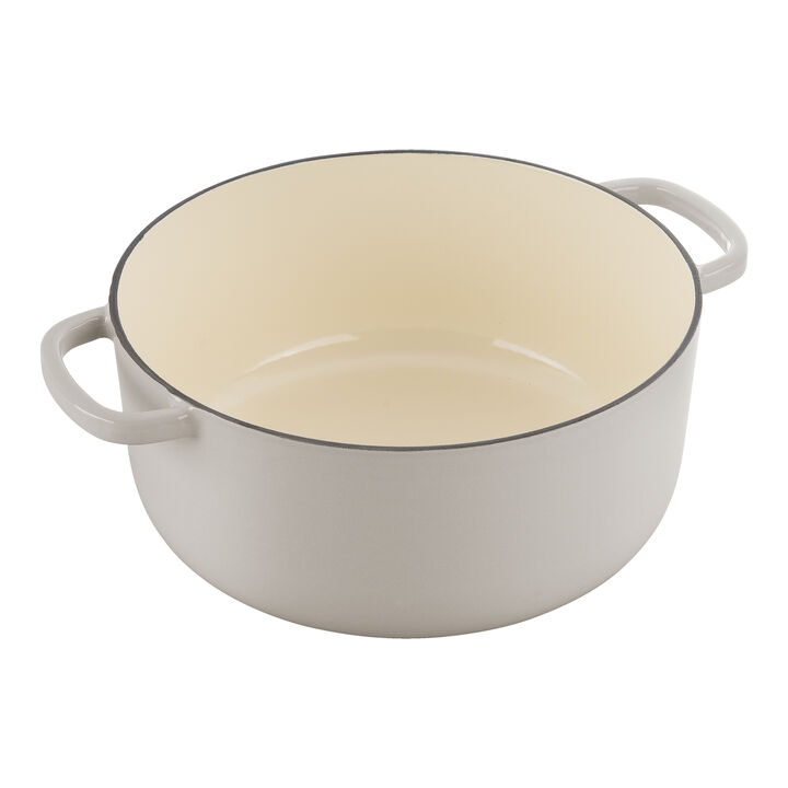 Bellamonte, Cocotte 22 cm / 3 l, Rund, Elfenben-Hvid, Støbejern, large 4