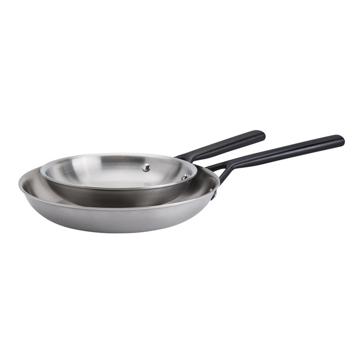 MIlano Stainless Steel, 2-pc, Stainless Steel Fry Pan Set, large 1