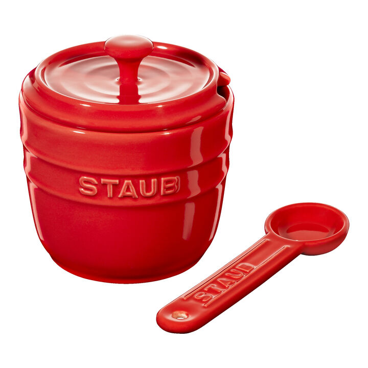 Ceramique, Açucareiro 9 cm, Cerâmica, Vermelho cereja, large 2