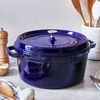 La Cocotte, Cocotte 26 cm, redondo, Azul escuro, Ferro fundido, small 2