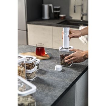 CUBE Saklama Kabı L / 21 cm, şeffaf-beyaz,,large 9