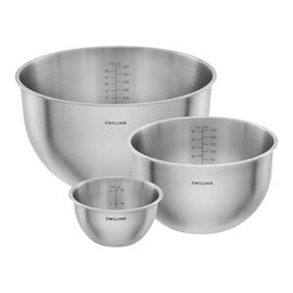 Schüssel Set S/M/L / 3-tlg, Edelstahl, Silber
