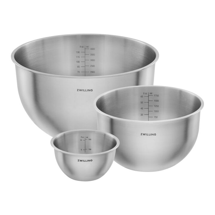 Fresh & Save BOWLS, Bowl set S/M/L / 3 Piece, stainless steel, silver, large 2