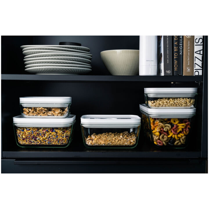 Fresh & Save, Set de boîtes sous vide, S/M/L / 3-pcs, Verre, Gris, large 4