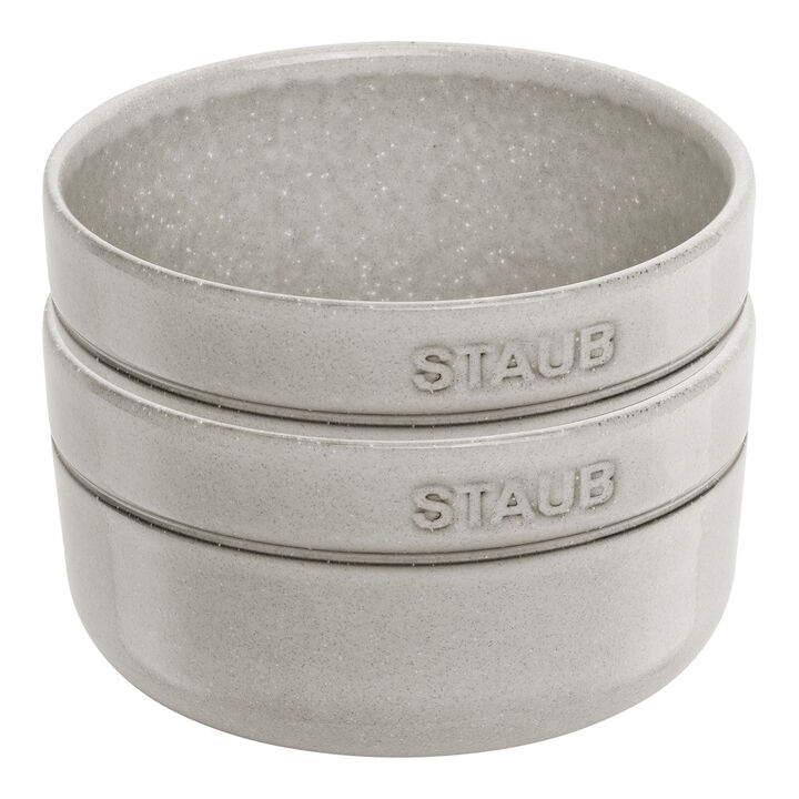 Dining Line, Skålset, 2-st/ 12 cm, Vit tryffel, Keramik, large 1