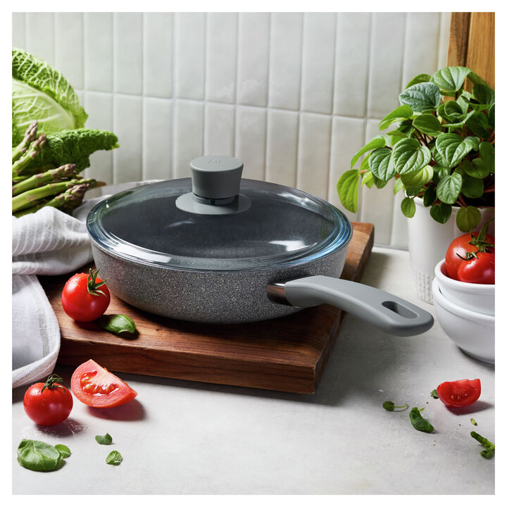 Parma Plus Ceramic, 2.6 qt, Aluminum, Ceramic Nonstick Sauté Pan With Lid Ceramic Coating, large 2