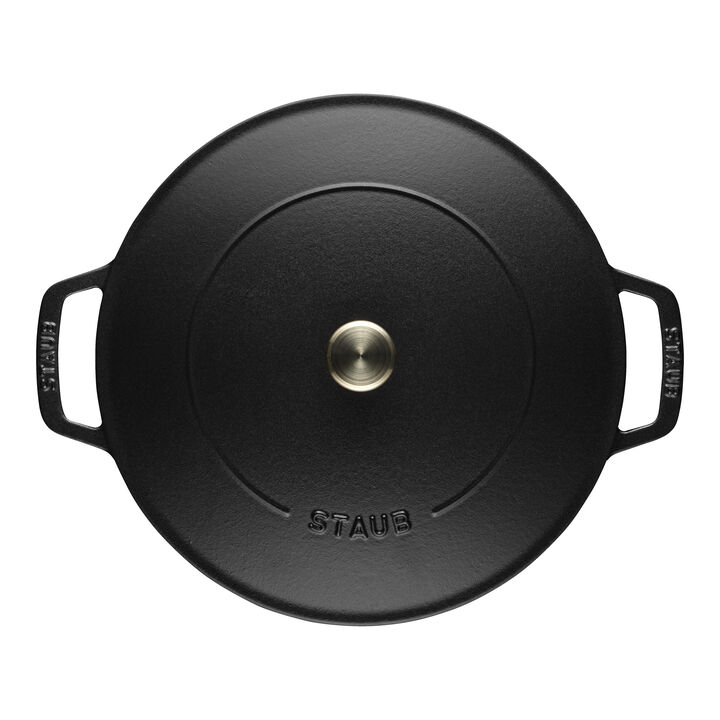 Braisers, 24 cm round Cast iron Saute pan Chistera black, large 4