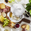 Stoneware, Round, Covered Brie Baker, White, small 3