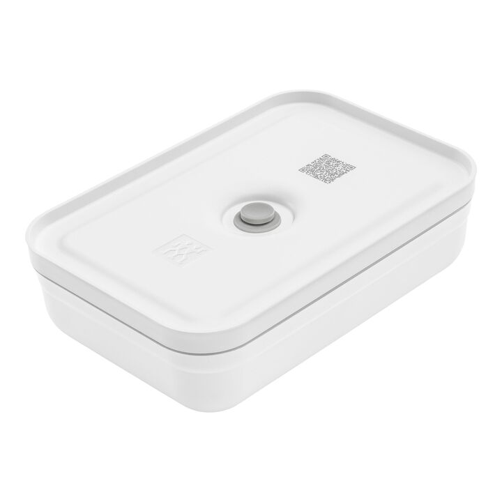 Fresh & Save, L Flat, Vacuum Lunch Box, Plastic, White-grey, large 1