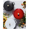 La Cocotte, 4.8 l cast iron round Essential French Oven with Snake Lid, black, small 10