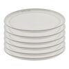 Conjunto de pratos planos 26 cm, 6 pe&ccedil;as, cer&acirc;mica, branco trufado, small 1