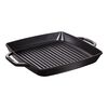 Grill Pans, Bistecchiera quadrata - 33 cm, Nera, small 1