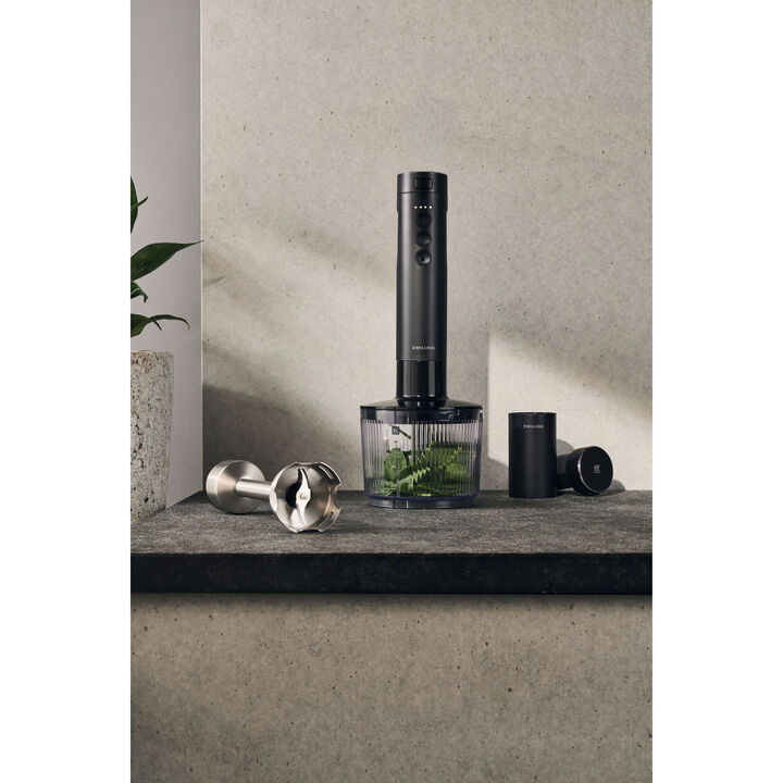 XTEND, Startset sladdlös stavmixer med laddningsstation och matberedare, 5-st, Svart, ABS, large 3