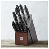 Signature, 15-pc, Self Sharpening Knife block set, brown, small 11