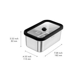 Set flexbags et boîtes sous vide, 4-pcs, s/m, transparent/argenté, inox/plastique