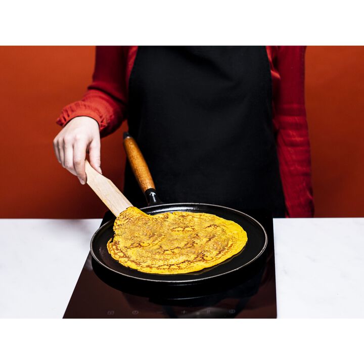 Pans, 28 cm cast iron Pancake pan with wooden handle - Visual Imperfections, large 3