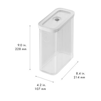 CUBE Saklama Kabı 3M / 21 cm, şeffaf-beyaz,,large 2