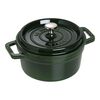 La Cocotte, Gryta 22 cm / 2,5 l, Rund, Basilika-Gr&ouml;n, Gjutj&auml;rn, small 1